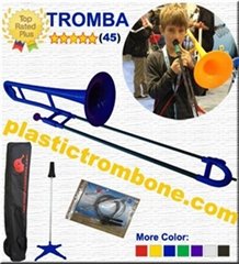 New !!! Plastic Trombone- Blue