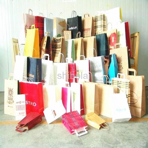 custom cheap white art paper bags with handles wholesale 3