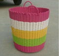 Sell laundry basket/pp woven basket/storage basket/straw basket 1