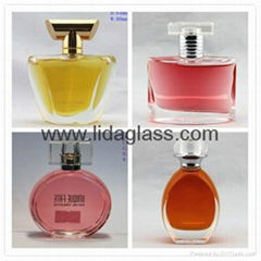 Perfume Glass Bottle with Surlyn/ Plastic Plating Cap and Aluminum Sprayer