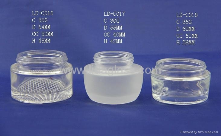Cream jar cosmetics packing glass bottle 5