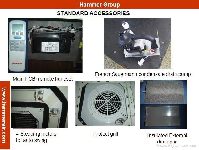 ceiling concealed mounted cassette 4 way fan coil unit (FCU) 2