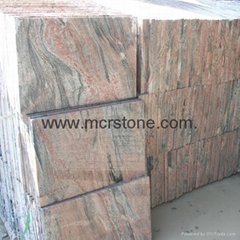 multicolor red granite stone tiles