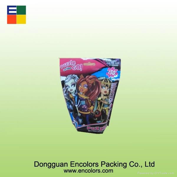 Colorful plastic laminated toy packaging bag for children 3