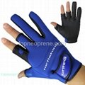 Low cut neoprene fishing gloves sport glove