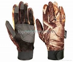 camo fishing hunting neoprene gloves