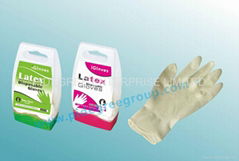 Latex exam gloves