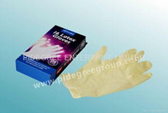 Latex exam gloves