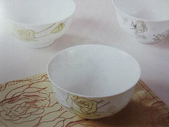 Open stock new bone china bowl with golden flower