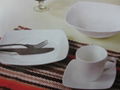 New bone china big side square shape