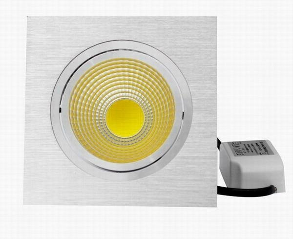 COB LED Downlight Kit 10W High Lumen output Lamp adjustable 360d,CRI>80,PF>90