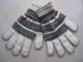 95% Acrylic 5% Spandex Ladies Magic Glove with 2 Color Stripes and Blanket Stitc 4