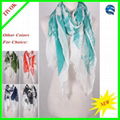 100% Carton Fashion Ethnic Frinted Scarf