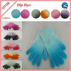 70% Acrylic 30% Angora Dip Dye Magic Glove, Unlined