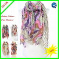 Ladies 100% Polyester Printed Scarf