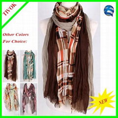 Ladies 100% Polyester Printed Scarf 180*35cm