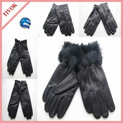 Ladies Fashion PC Leather Glove with TR Lining On Sale