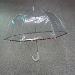 Dome Shape Transparent Bubble Umbrella with Small Border