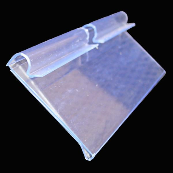 Clear PVC label ticket holder Xiamen plastic extrusion supermarket shelf 