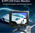 8 inch car lcd TV lcd monitor AV+TV+VGA 1