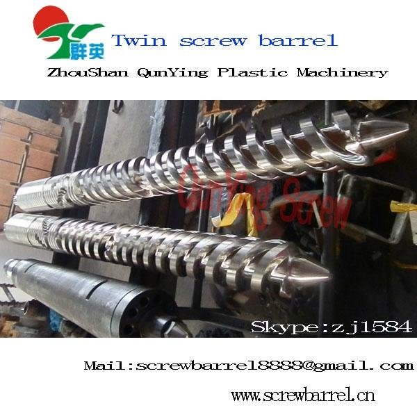 Conical twin screw barrel for plastic recycle and pelletizing line  4