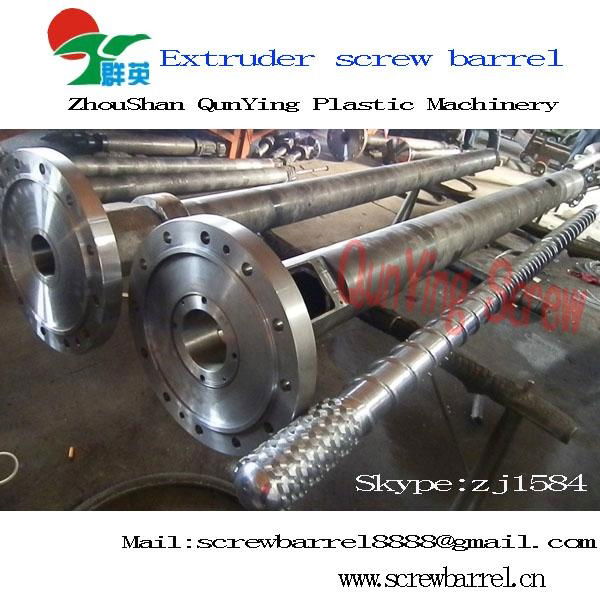 extruder screw barrel PVC screw and barrel plating chrome for plastic extruder 3