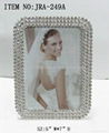 Metal wedding photo frame with crystals 2