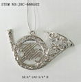 Metal Xmas ornament with crystals 4