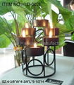 Iron candle holder with black painting 2