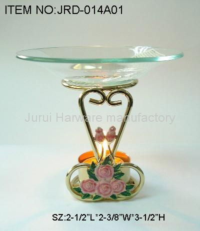 Metal oil burner with colorful epoxy 2