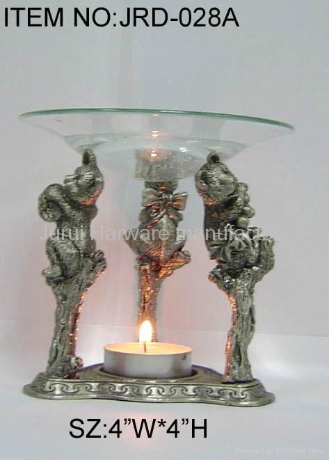 Metal oil burner with colorful epoxy 3