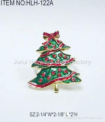 Alloy napkin ring with Xmas tree 2