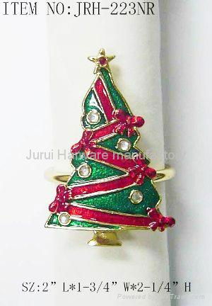 Alloy napkin ring with Xmas tree 4