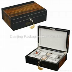 Tiger Burl 10PC.Wooden Watch Box