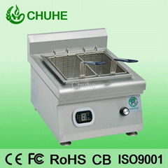 Induction deep fryer with desktop design