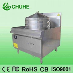 Commercial induction food steamer cooker