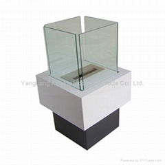 Black & White Floor Free Standing Ethanol Fireplace