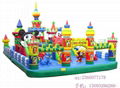 Two-channel inflatable castle, slide