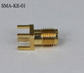 SMA Connector, Brass Body, Gold-plated,