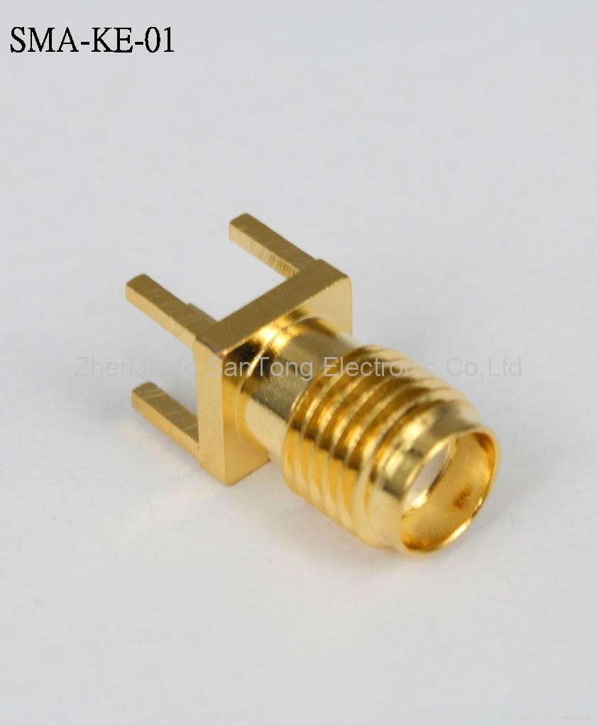 SMA Connector, Brass Body, Gold-plated, with Wide Frequency Band  2