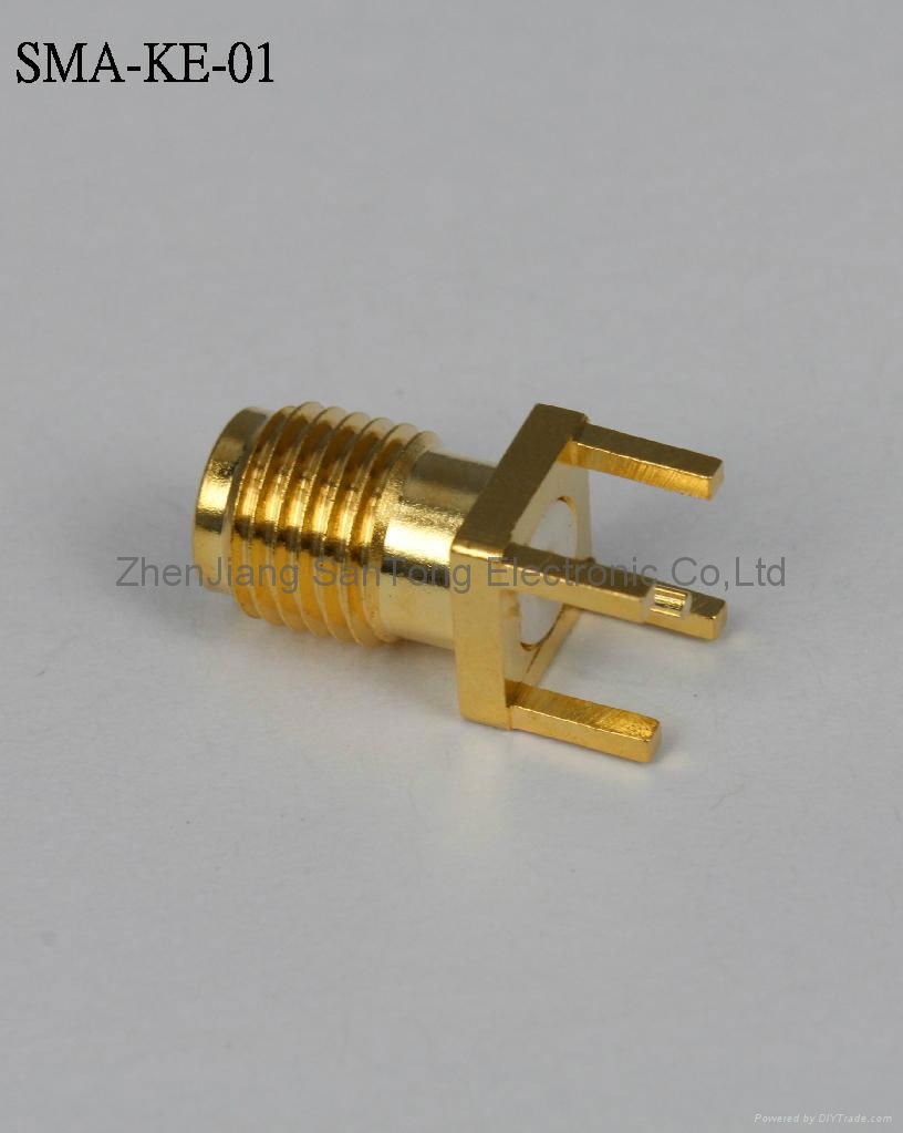 SMA Connector, Brass Body, Gold-plated, with Wide Frequency Band  3