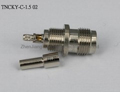 TNC Coaxial Connector Vibration-proof Brass Body and Nickel Plating