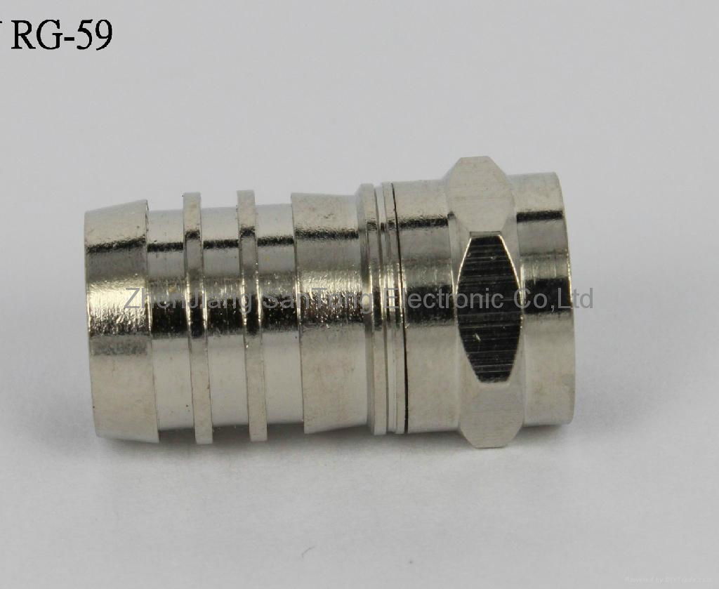 F Connector with Superior RF Performance and Nice Insertion Made of Brass