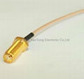 Coaxial Cable Assembly with Bulkhead SMA-K Connector Suitable for RG174 Flexibl 1