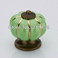 Colorful Pumpkin Furniture Cabinet Ceramic Knobs Drawer Pulls Handle Kitchen