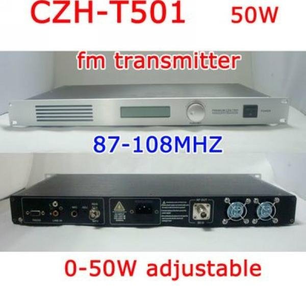 CZH-T501 stereo FM transmitter 0-50w power adjustable fm FM broadcasting station