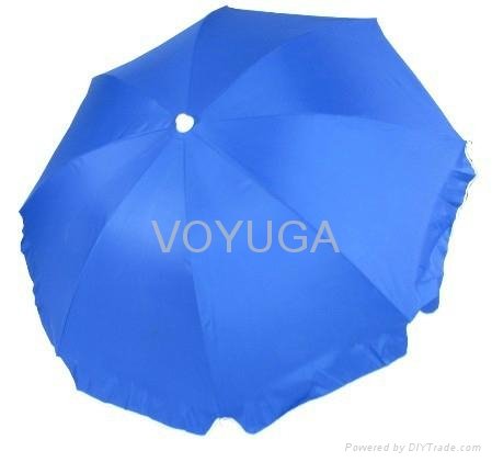 Blue beach umbrella 