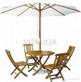 White garen umbrella Wooden