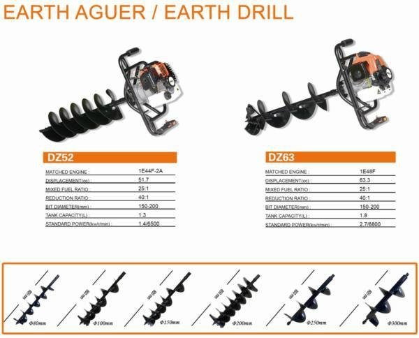 garden and agriculture 2stroke gasoline engine earth auger 4