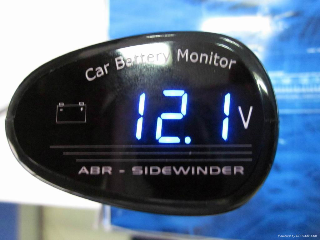 Car battery monitor Red/Blue LED display 2